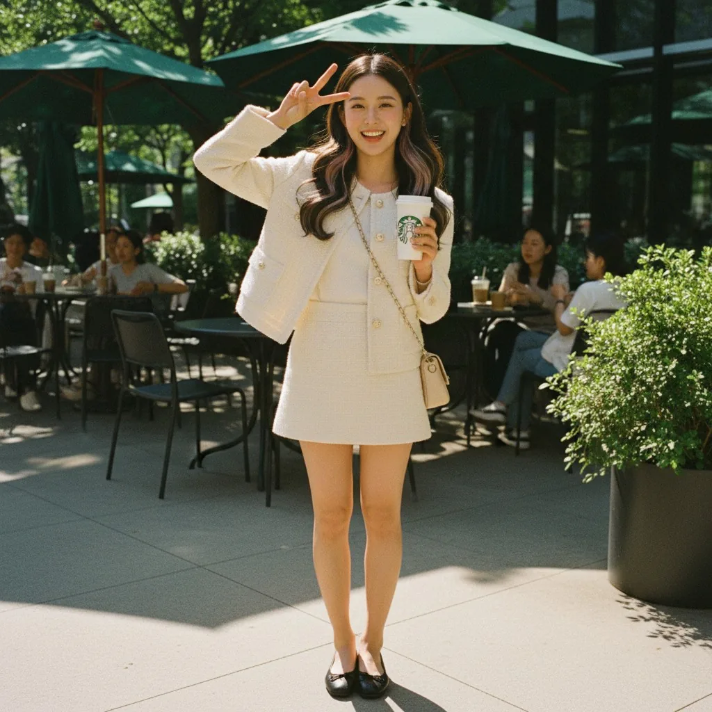 戶外女性穿搭示範